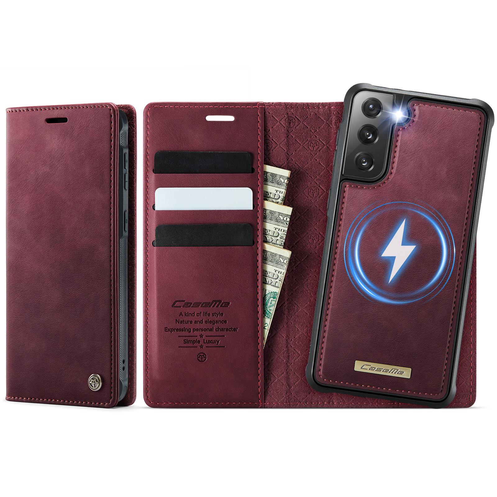 For Samsung Galaxy S21 5G/Galaxy S21 4G Case CASEME C49 Compatible with MagSafe RFID Blocking Detachable Wallet Leather Phone Cover Red
For Samsung Galaxy S21 5G/Galaxy S21 4G Case CASEME C49 Compatible with MagSafe RFID Blocking Detachable Wallet Leather Phone Cover Red