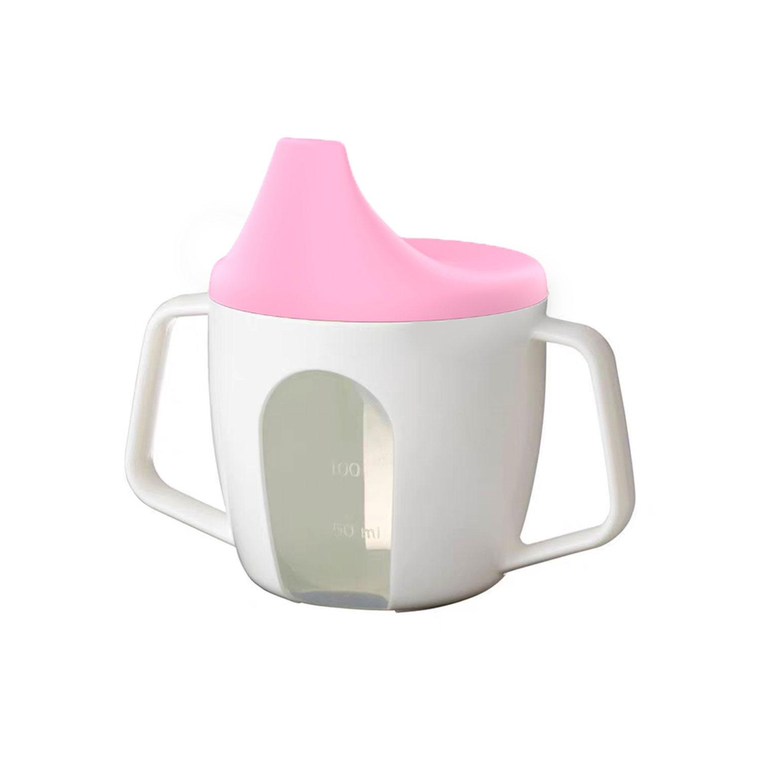 Детская трехцветная простая полипропиленовая кружка-утконос объемом 150 мл с ручкой, устойчивая к падениям, обучающая детская кружка, большого размера, легко моется 101-200ml