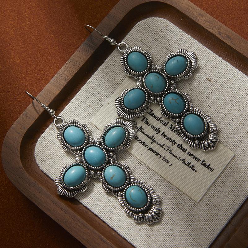 Diamond Cross Earrings Premium Retro Bohemian Turquoise Earrings Fashion Earrings
Diamond Cross Earrings Premium Retro Bohemian Turquoise Earrings Fashion Earrings
