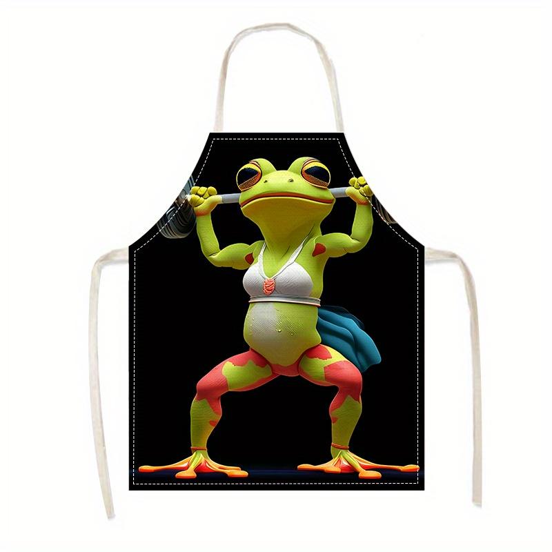 1pc/Funny Bodybuilding Frog Apron with Barbell Print 3D Cartoon Design Kitchen Cooking Baking BBQ Work Wear Novelty Gift for Men 38X47cm(15X19in)
1pc/Funny Bodybuilding Frog Apron with Barbell Print 3D Cartoon Design Kitchen Cooking Baking BBQ Work Wear Novelty Gift for Men 38X47cm(15X19in)