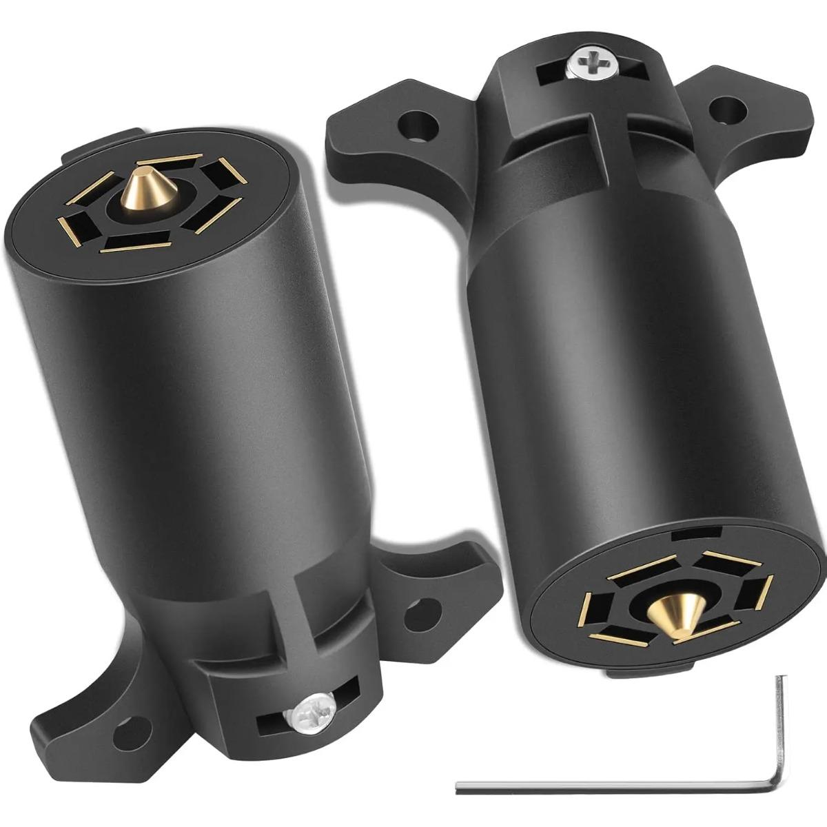 1 Pack Premium 7 Pin Trailer Plug With Built-In Brass Terminals, Heavy-Duty 7 Way Trailer Light Plug Connector Easy Installation чёрный
1 Pack Premium 7 Pin Trailer Plug With Built-In Brass Terminals, Heavy-Duty 7 Way Trailer Light Plug Connector Easy Installation чёрный