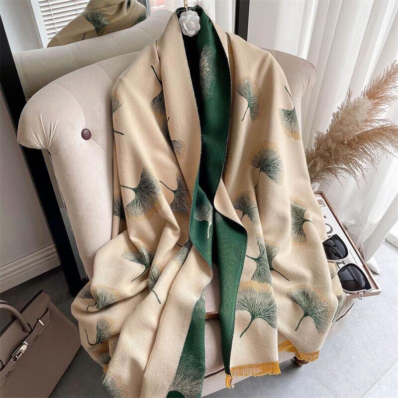 Elegant Women s Double-Sided Ginkgo Leaf Winter Scarf 180x65cm
Elegant Women s Double-Sided Ginkgo Leaf Winter Scarf 180x65cm