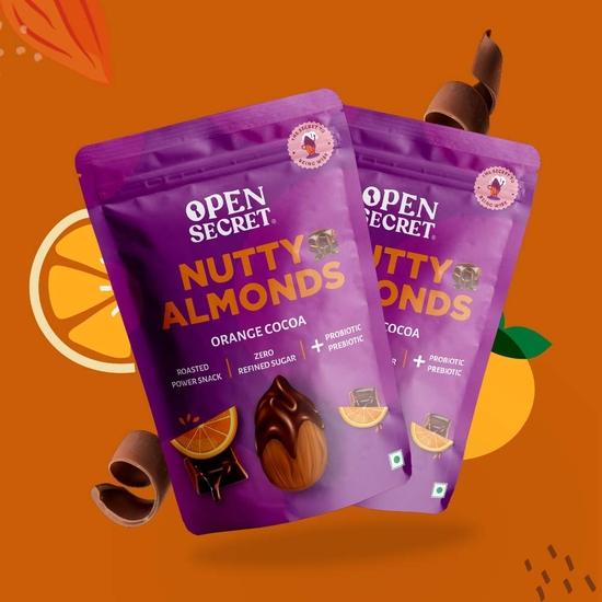 Open Secret Orange Cocoa Nutty Almonds | Pack of 1 (135g each) | Gift hamper for Eid/Ramadan/Ramzan| No Refined Sugar|Low Calorie|No trans fat
Open Secret Orange Cocoa Nutty Almonds | Pack of 1 (135g each) | Gift hamper for Eid/Ramadan/Ramzan| No Refined Sugar|Low Calorie|No trans fat