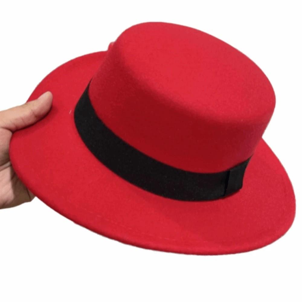 British Style Men s Felt Hat Solid Color Women Jazz Hat All-match Woolen Flat Top Hat Autumn Style11
British Style Men s Felt Hat Solid Color Women Jazz Hat All-match Woolen Flat Top Hat Autumn Style11
