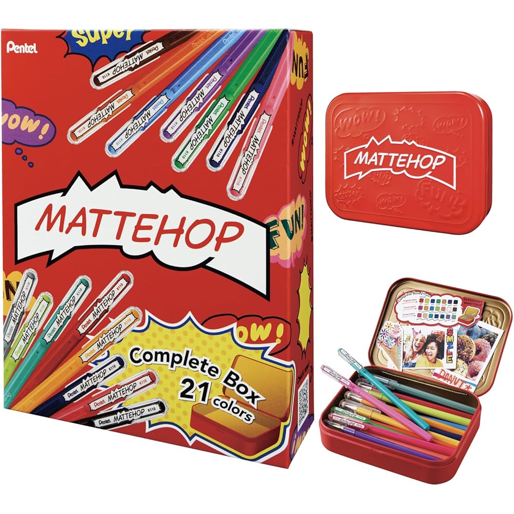 Pentel Mat Hop Complete Set 21 Colors Ballpoint Pens K110-V21ST
Pentel Mat Hop Complete Set 21 Colors Ballpoint Pens K110-V21ST