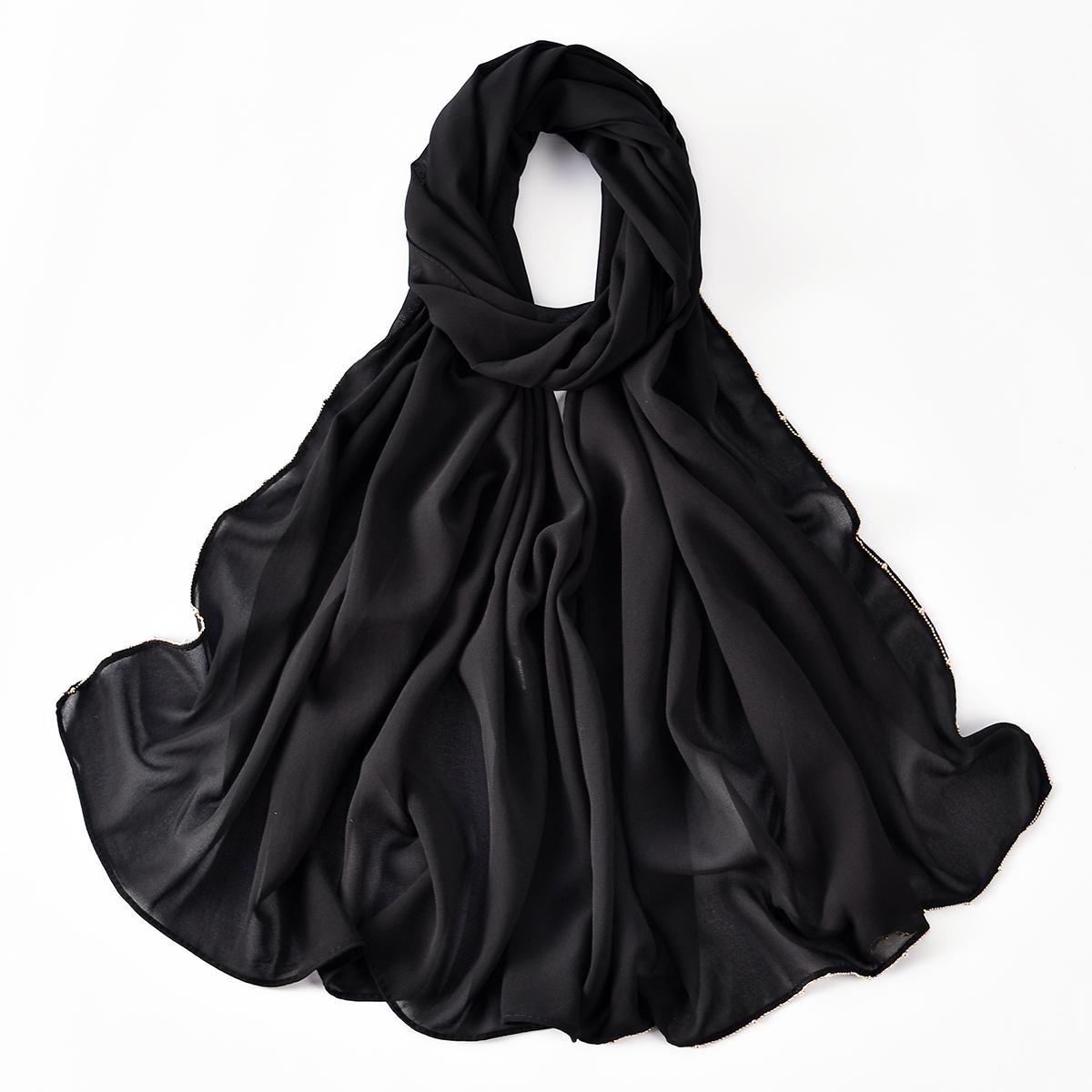 New Premium Hijabs for Momen Not Easy To Wrinkle Metal Bead Chain Long Hijab Yarn Scarf Headscarf Muslim Fashion Turbans Ramadan
New Premium Hijabs for Momen Not Easy To Wrinkle Metal Bead Chain Long Hijab Yarn Scarf Headscarf Muslim Fashion Turbans Ramadan
