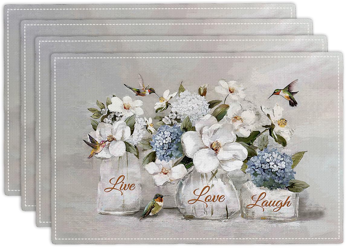 Farmhouse Spring Flower Placemats Set of 4 Every Day is A Gift Country Rustic Floral Yellow Double-Sided Table Mats for Dining Room Home Party Indoor Placemats 12 x18 , Set of 4
Farmhouse Spring Flower Placemats Set of 4 Every Day is A Gift Country Rustic Floral Yellow Double-Sided Table Mats for Dining Room Home Party Indoor Placemats 12 x18 , Set of 4