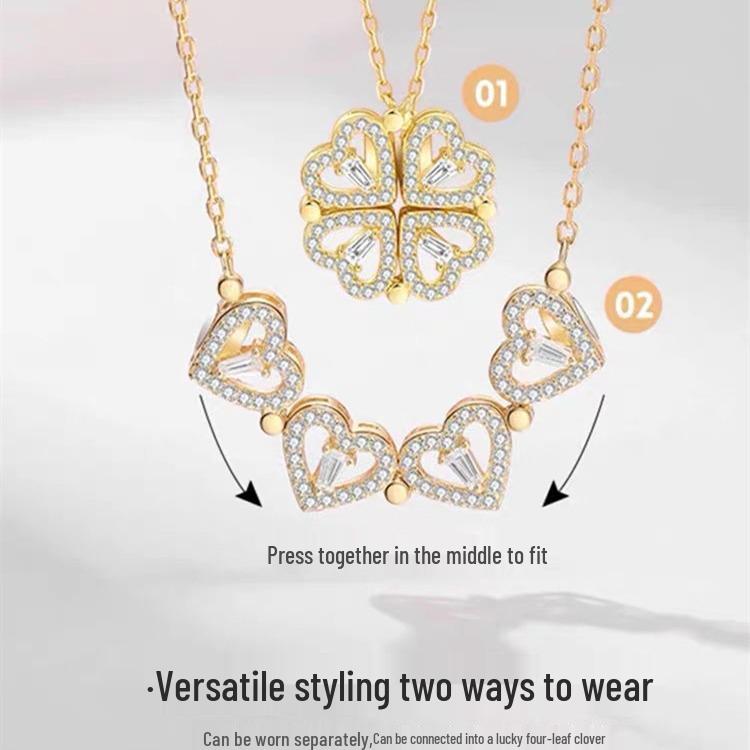 Luxury Two-Way Wear Women s Heart Clavicle Chain with Four-Leaf Clover Design, Niche Style. золотой
Luxury Two-Way Wear Women s Heart Clavicle Chain with Four-Leaf Clover Design, Niche Style. золотой