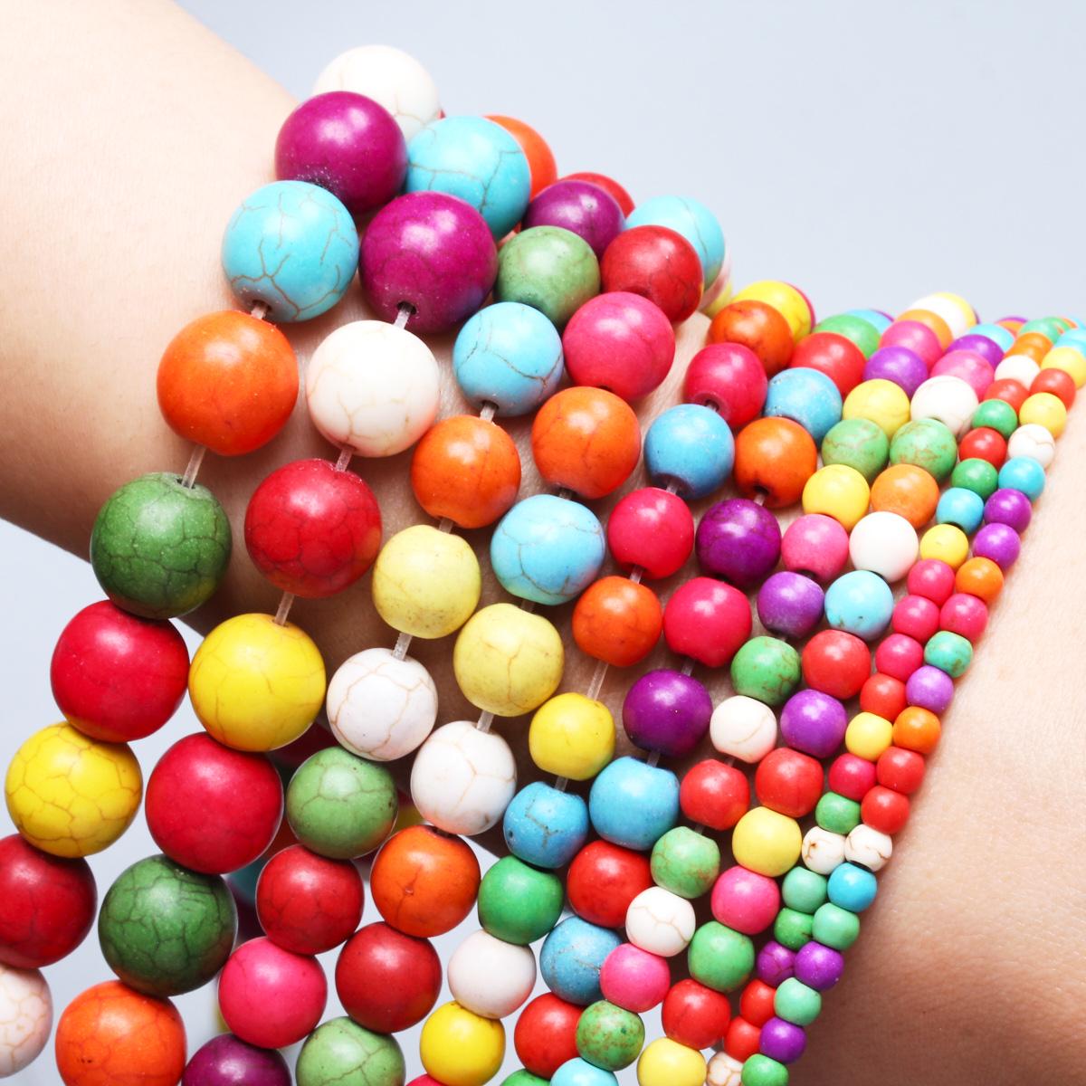 Loose Beads Turquoise For Jewelry Making Mixed Color 4/6/8/10/12mm Bracelet 20-60Pcs Handmade Necklace Keychain Random Color DIY Material Round beads 4mm 60Pcs 
Loose Beads Turquoise For Jewelry Making Mixed Color 4/6/8/10/12mm Bracelet 20-60Pcs Handmade Necklace Keychain Random Color DIY Material Round beads 4mm 60Pcs