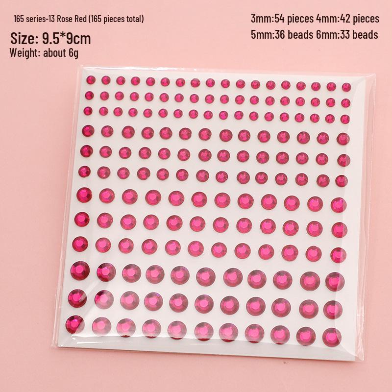20-Color Face and Diamond Acrylic Pearl Stickers, 165 Pieces
20-Color Face and Diamond Acrylic Pearl Stickers, 165 Pieces