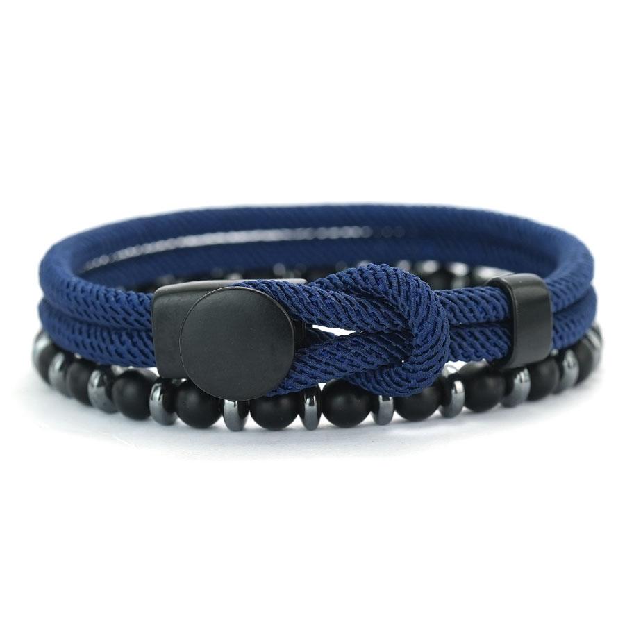 New Fashion Men Rope Bracelet 2Pcs/Set A Grade 4mm String Chain Braslet Outdoor Cool Riding Hand Accessories Armband Herren Темно-синій
New Fashion Men Rope Bracelet 2Pcs/Set A Grade 4mm String Chain Braslet Outdoor Cool Riding Hand Accessories Armband Herren Темно-синій