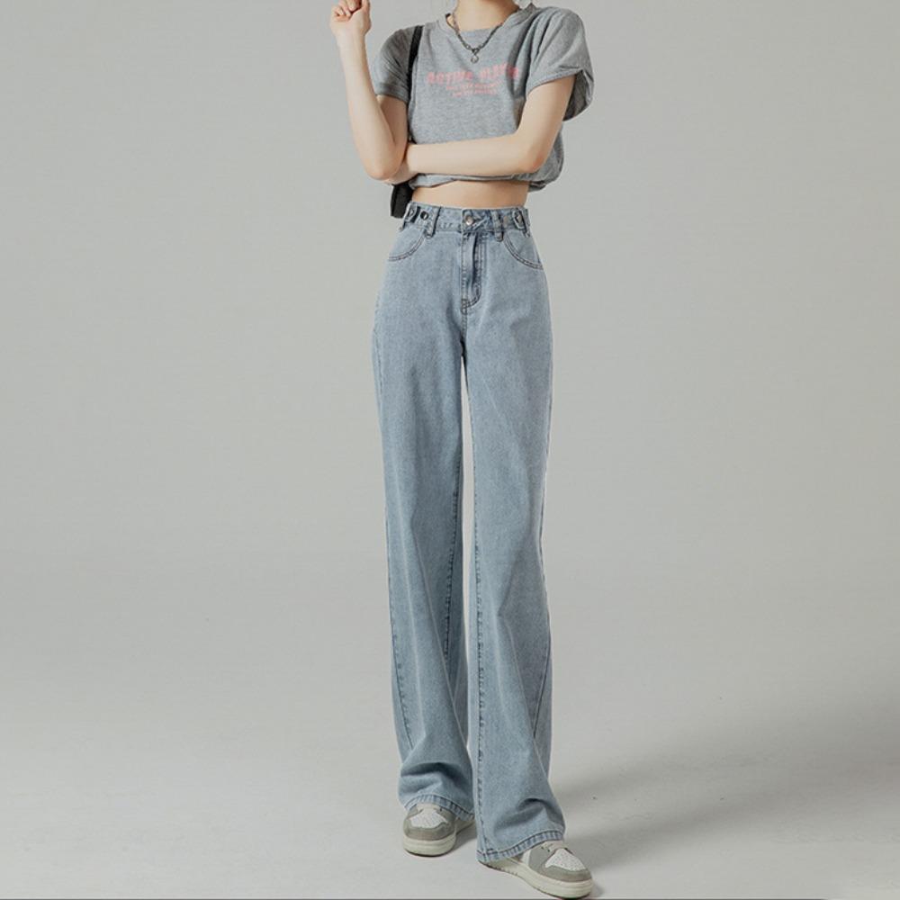 Универсальные джинсы широкие штанины с регулируемой пряжкой на талии Женские осенне-зимние свободные и облегающие с высокой посадкой Драпирующиеся брюки в пол 2XL светло-синий
Универсальные джинсы широкие штанины с регулируемой пряжкой на талии Женские осенне-зимние свободные и облегающие с высокой посадкой Драпирующиеся брюки в пол 2XL светло-синий