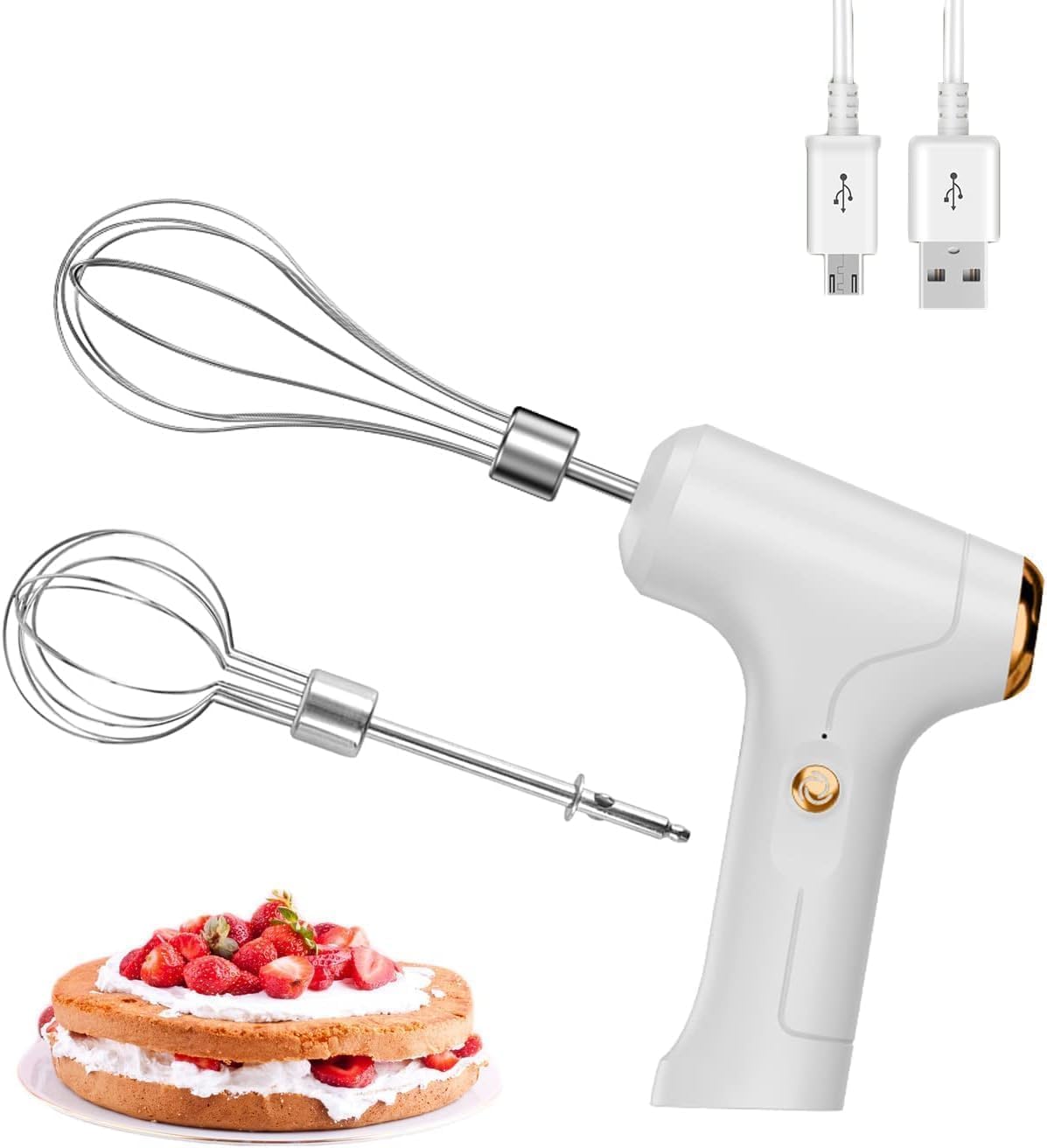 Whisk, USB Rechargeable, Wireless Portable Egg Beater with 2 Detachable Whisks with 3 Speed Mode United States
Whisk, USB Rechargeable, Wireless Portable Egg Beater with 2 Detachable Whisks with 3 Speed Mode United States