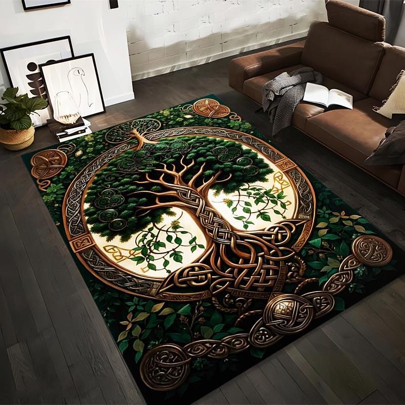Celtic Tree of Life Carpet with Knot Pattern and Green Leaves Design Suitable for use as an anti-slip for living room bedroom sofas 40x60cm( 15x23in )
Celtic Tree of Life Carpet with Knot Pattern and Green Leaves Design Suitable for use as an anti-slip for living room bedroom sofas 40x60cm( 15x23in )