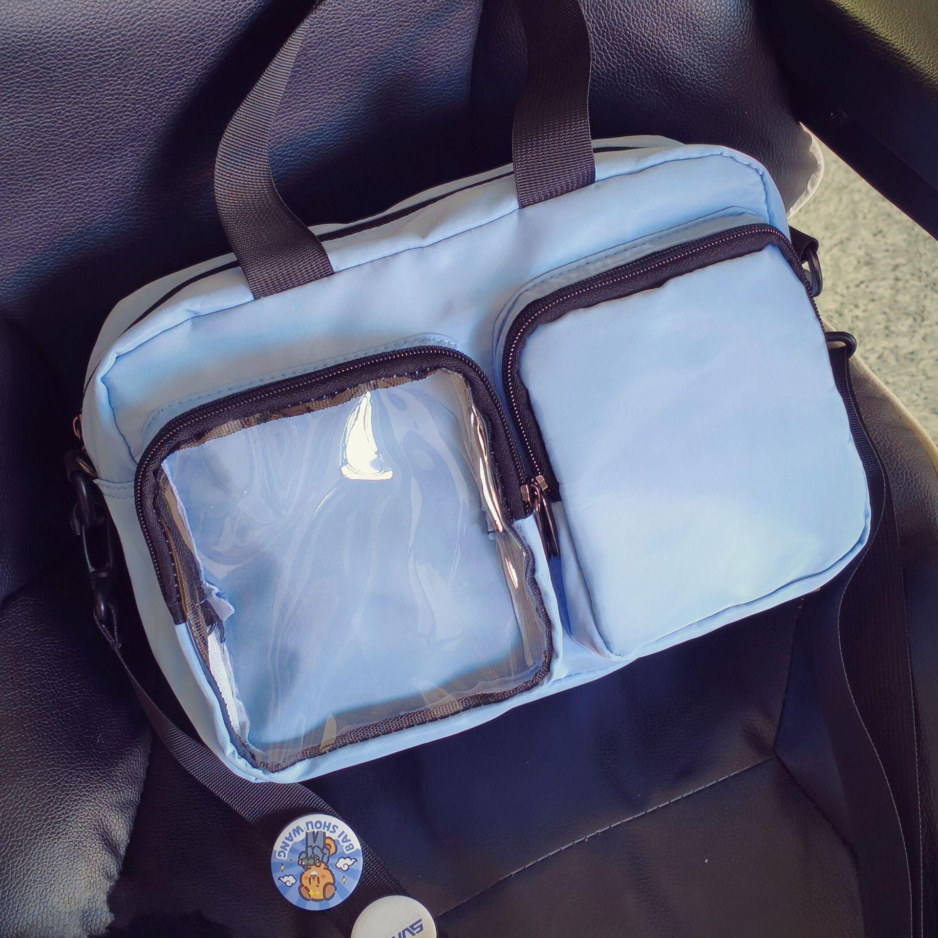 College style Japanese large-capacity simple mail carrier light casual women s pain bag commuter versatile shoulder messenger bag светло-синий
College style Japanese large-capacity simple mail carrier light casual women s pain bag commuter versatile shoulder messenger bag светло-синий