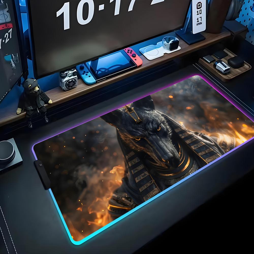 God anubis Mouse Pad RGB Gaming Mousepad Big LED Pad PC Desk Mat Luminous Mouse Pad Large Keyboard Mats Table Rug With Backlit RGB600x300x3mm
God anubis Mouse Pad RGB Gaming Mousepad Big LED Pad PC Desk Mat Luminous Mouse Pad Large Keyboard Mats Table Rug With Backlit RGB600x300x3mm