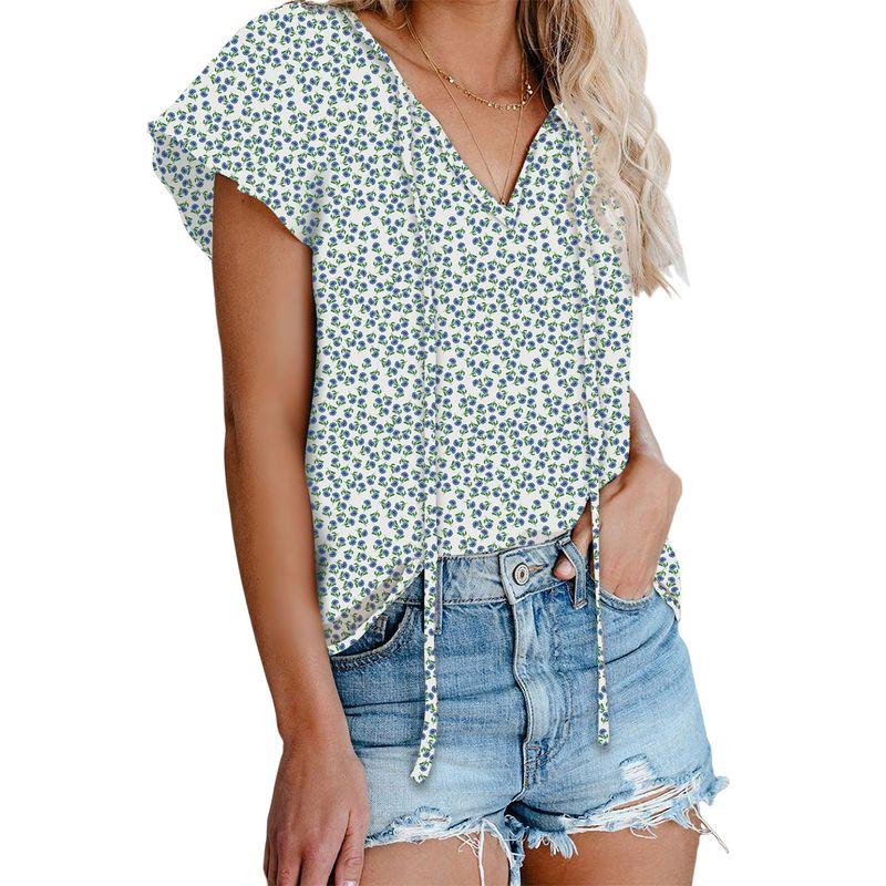 American Shiying Retro Floral Print V-neck Chiffon Shirt Women 2025 Summer New Loose Short sleeve Top Blue P10420 M code fits (55.00 kg-62.50 kg
American Shiying Retro Floral Print V-neck Chiffon Shirt Women 2025 Summer New Loose Short sleeve Top Blue P10420 M code fits (55.00 kg-62.50 kg