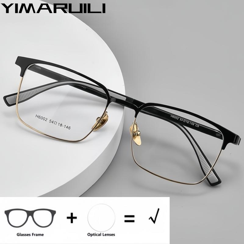 YIMARUILI Fashion Men s Optical Prescription Glasses Square Blue Light Blocking Anti-UV Myopia Hyperopia Progressive Eyeglasses Single Version&1.56&None
YIMARUILI Fashion Men s Optical Prescription Glasses Square Blue Light Blocking Anti-UV Myopia Hyperopia Progressive Eyeglasses Single Version&1.56&None