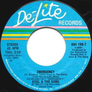 7inch Record KOOL & THE GANG - Emergency 8841997 De-Lite Records 1985 US Soul/Funk Used
7inch Record KOOL & THE GANG - Emergency 8841997 De-Lite Records 1985 US Soul/Funk Used