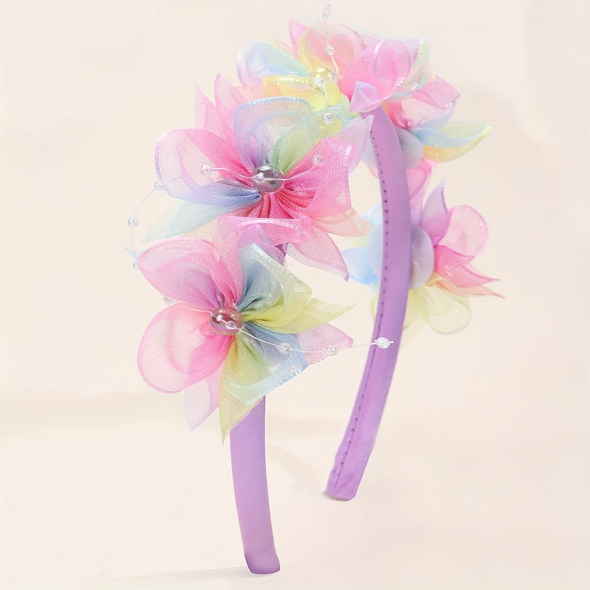 One Piece of Rainbow Colored Tulle Headbands Designed for Young Girls, Featuring Cute Butterfly And Flower Shapes, Perfect for Parties And Performance
One Piece of Rainbow Colored Tulle Headbands Designed for Young Girls, Featuring Cute Butterfly And Flower Shapes, Perfect for Parties And Performance