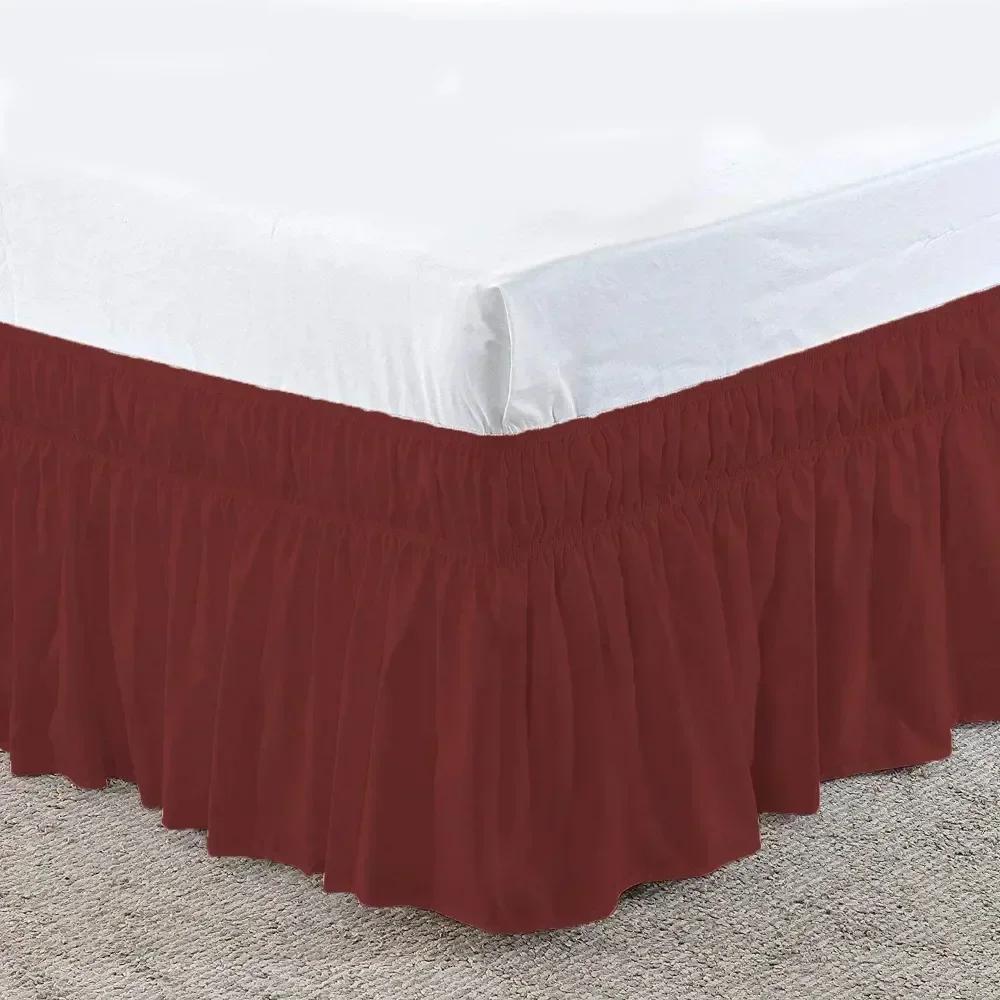 1PC Home Bed Skirt Wrap Around Elastic Band Bed Shirts Without Bed Surface Twin /Full/ Queen/ King Size for Home Decor King 203x198x40cm вина червоного кольору
1PC Home Bed Skirt Wrap Around Elastic Band Bed Shirts Without Bed Surface Twin /Full/ Queen/ King Size for Home Decor King 203x198x40cm вина червоного кольору