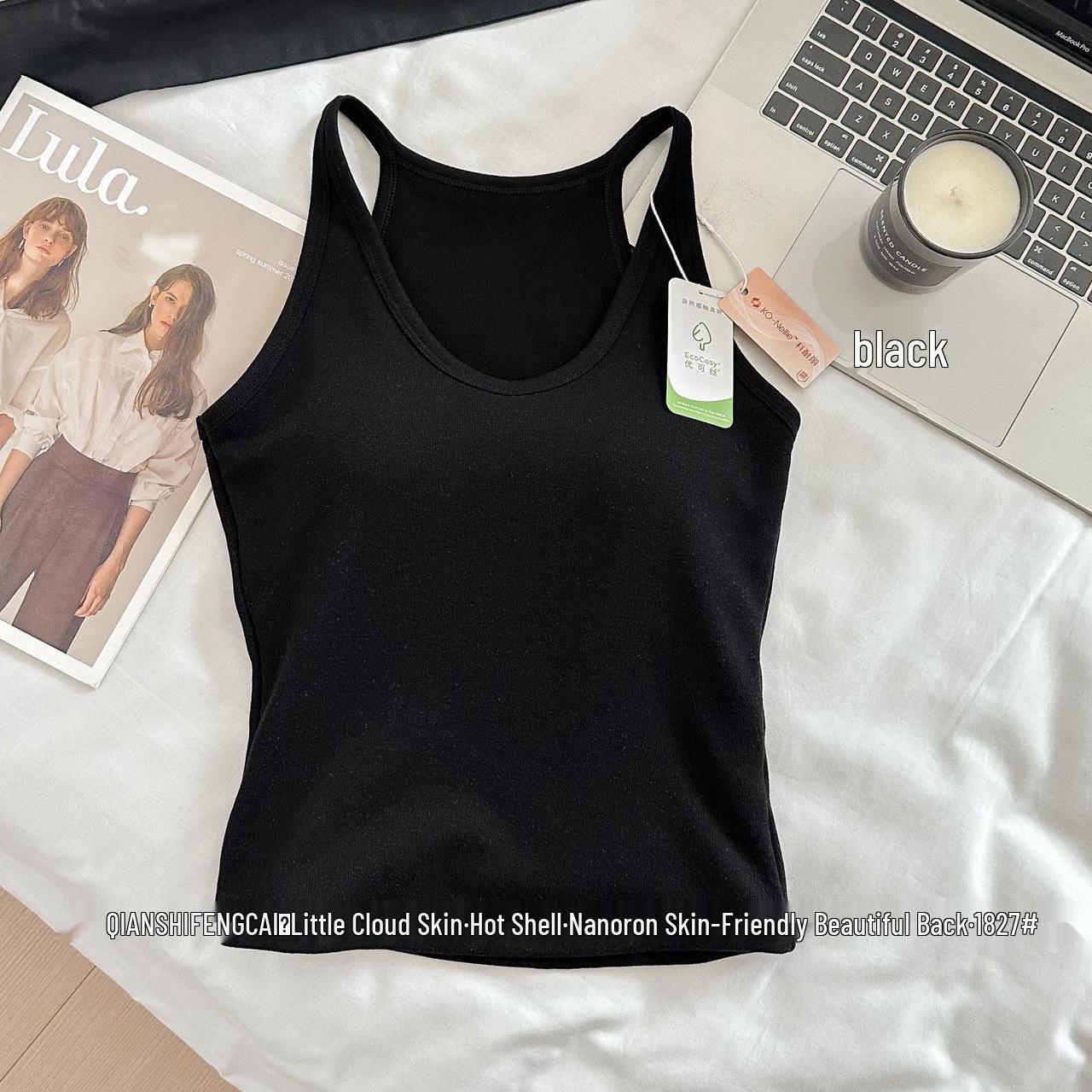 Женская осенне-зимняя майка-борцовка из нанофлиса с нагрудными вкладышами - Утягивающая, красивая спина, тонкие бретели One Size (80-130 jin)
Женская осенне-зимняя майка-борцовка из нанофлиса с нагрудными вкладышами - Утягивающая, красивая спина, тонкие бретели One Size (80-130 jin)