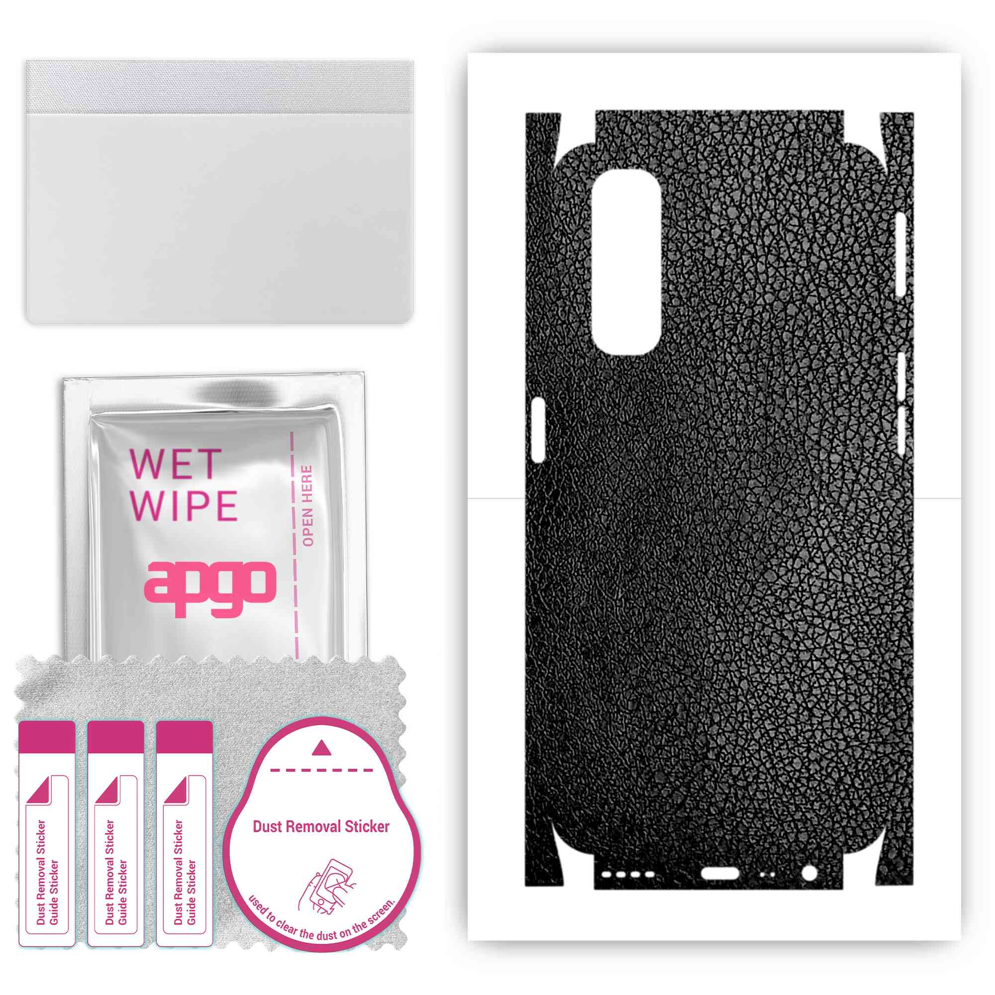 apgo Protective Skin Sticker for the back+sides compatible with Realme Narzo 30, Full Wrap Film, Foil, Vinyl - Pattern Black Leather
apgo Protective Skin Sticker for the back+sides compatible with Realme Narzo 30, Full Wrap Film, Foil, Vinyl - Pattern Black Leather