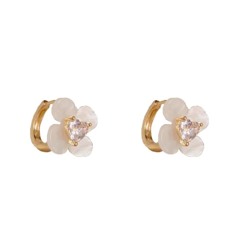 Moonstan earrings hoop earrings ring heart ladies Popularity Compatible with metal allergies gold silver flower motif white cute (gold)
Moonstan earrings hoop earrings ring heart ladies Popularity Compatible with metal allergies gold silver flower motif white cute (gold)