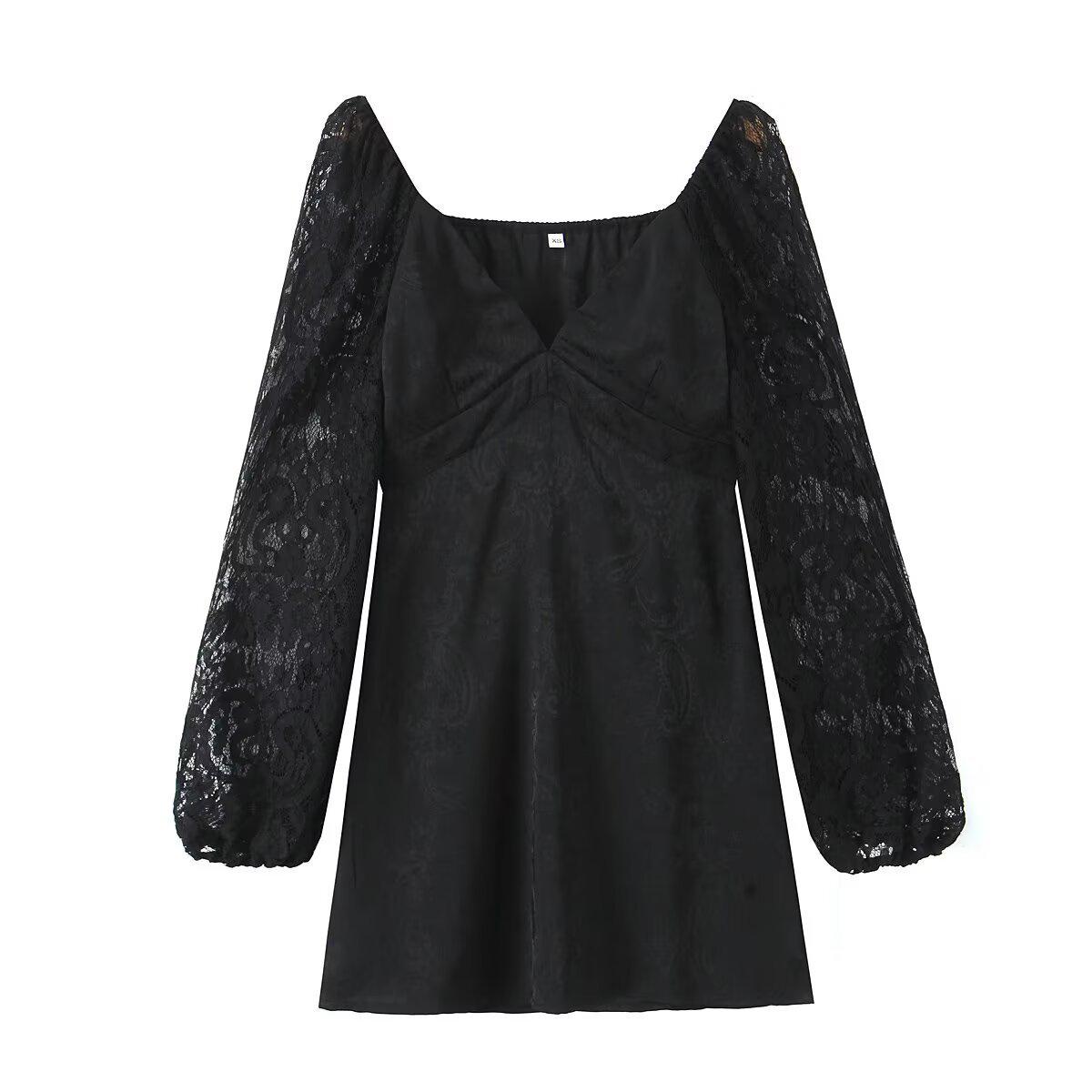 Весна 2025 Женское европейское и американское кружевное платье с квадратным вырезом Extra Small чёрный
Весна 2025 Женское европейское и американское кружевное платье с квадратным вырезом Extra Small чёрный