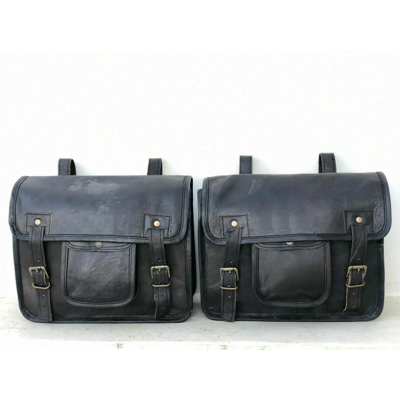 Leather Motorcycle Saddle Bags Saddlebag Bag For Sportster Bike New Goat Black 11 x 9 x 4 in
Leather Motorcycle Saddle Bags Saddlebag Bag For Sportster Bike New Goat Black 11 x 9 x 4 in