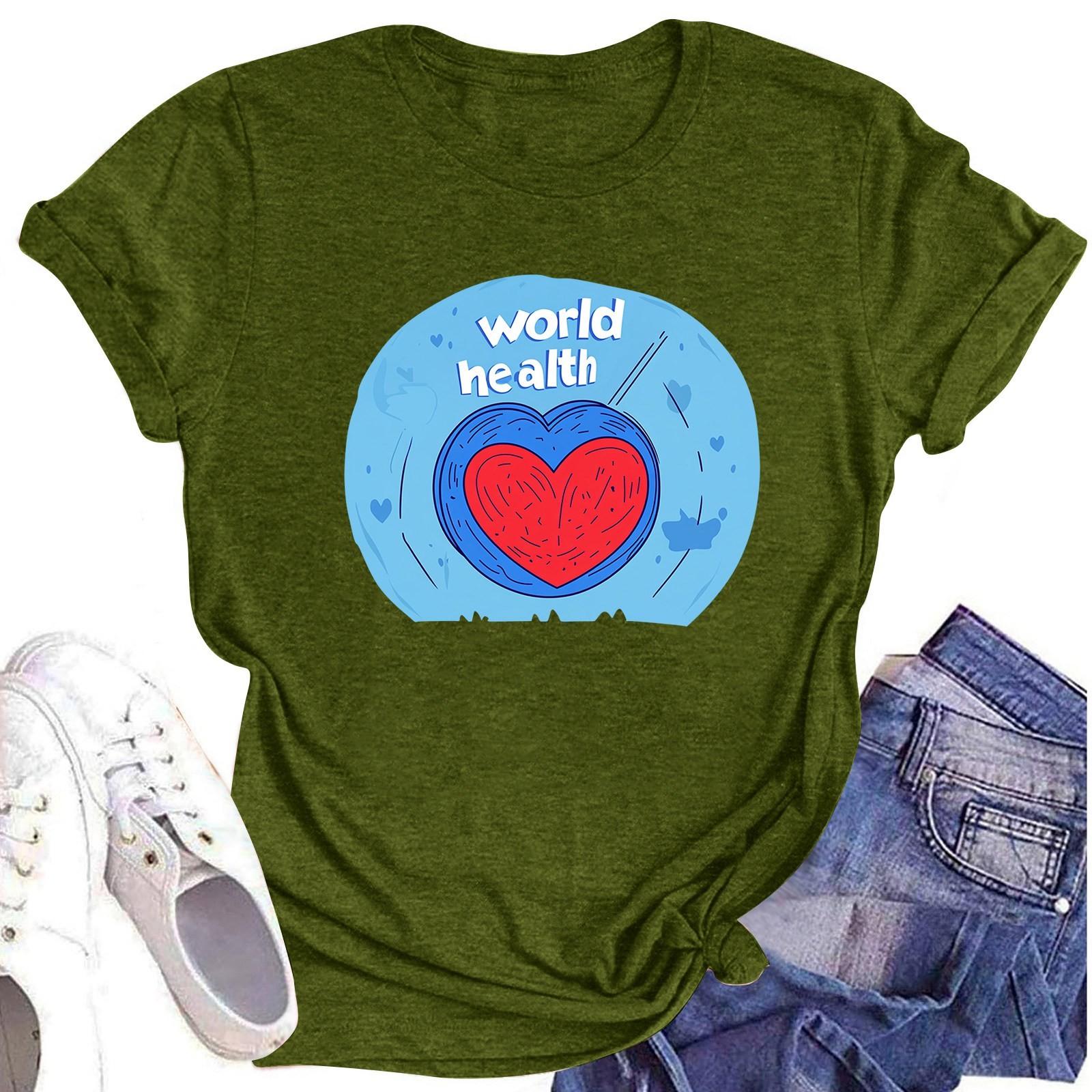 Женская повседневная футболка с короткими рукавами и круглым вырезом с принтом и буквенным топом L армия зеленый
Женская повседневная футболка с короткими рукавами и круглым вырезом с принтом и буквенным топом L армия зеленый