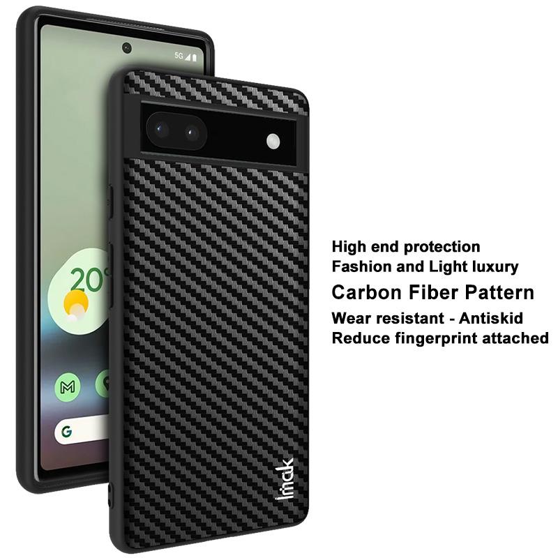 IMAK LX-5 Series for Google Pixel 6a Carbon Fiber Texture Drop-proof Anti-wear Back Cover Leather Coated TPU PC Bottom Case A
IMAK LX-5 Series for Google Pixel 6a Carbon Fiber Texture Drop-proof Anti-wear Back Cover Leather Coated TPU PC Bottom Case A