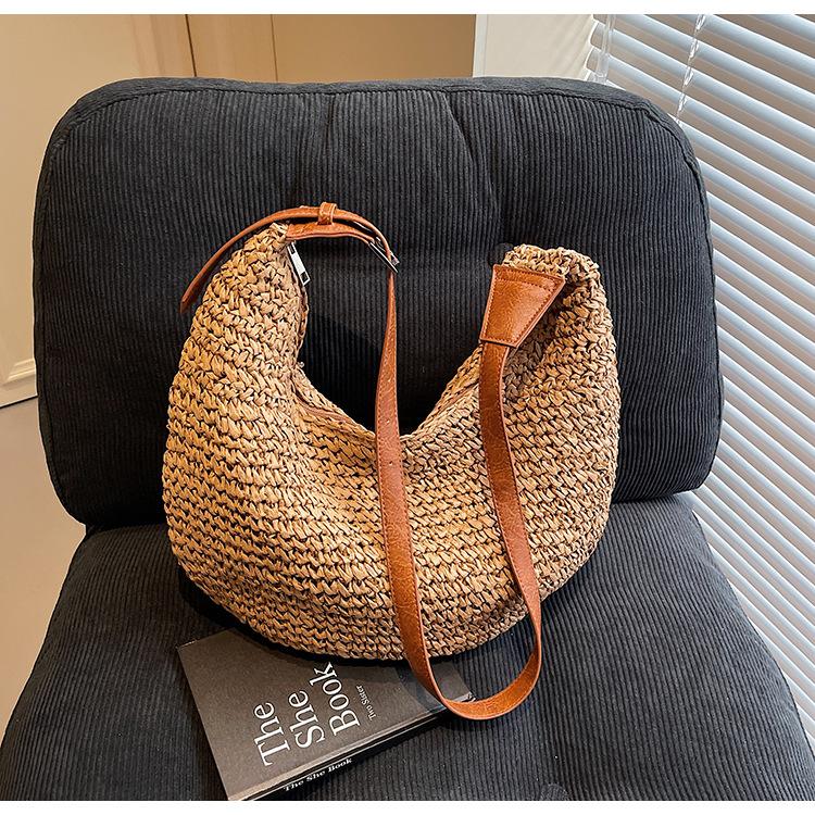 Large capacity woven straw bag women s spring and summer 2025 new niche feeling single shoulder dumpling bag seaside beach bag коричневый
Large capacity woven straw bag women s spring and summer 2025 new niche feeling single shoulder dumpling bag seaside beach bag коричневый
