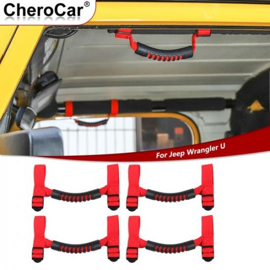 4x Red Thin Unlimited Roll Bar Grab Handles Fits For Jeep Wrangler CJ YJ TJ JL
4x Red Thin Unlimited Roll Bar Grab Handles Fits For Jeep Wrangler CJ YJ TJ JL