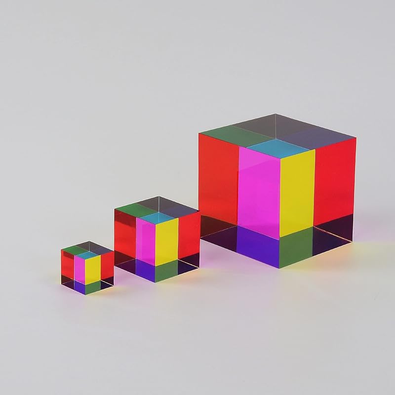 CMY Cubes original mega (95mm) - Cyan, magenta, yellow cube optical color cube Teach subtractive color mixing Education, Science, Physics, Kinetic Art
CMY Cubes original mega (95mm) - Cyan, magenta, yellow cube optical color cube Teach subtractive color mixing Education, Science, Physics, Kinetic Art