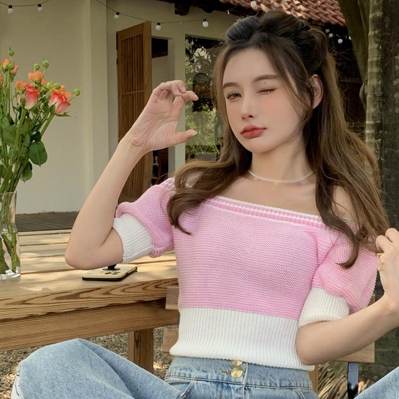 Женская тонкая трикотажная футболка с открытыми плечами и короткими рукавами в стиле пэчворк, повседневный укороченный топ One Size
Женская тонкая трикотажная футболка с открытыми плечами и короткими рукавами в стиле пэчворк, повседневный укороченный топ One Size