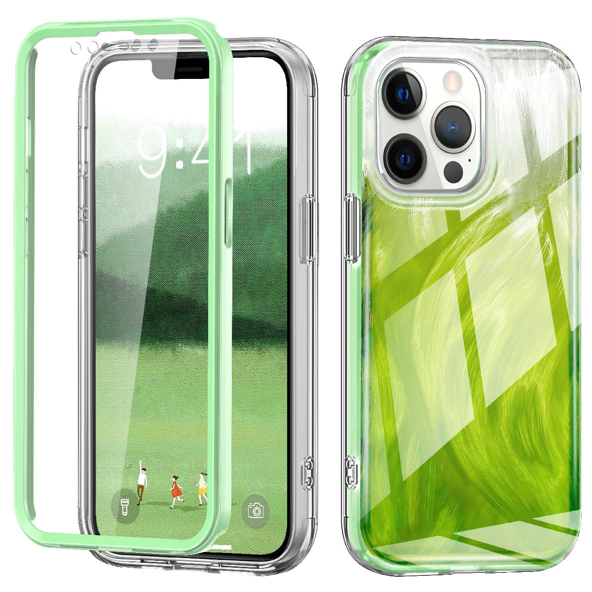 For iPhone 12/12 Pro Gradient Case PC+TPU Phone Cover with PET Screen Protector Green
For iPhone 12/12 Pro Gradient Case PC+TPU Phone Cover with PET Screen Protector Green