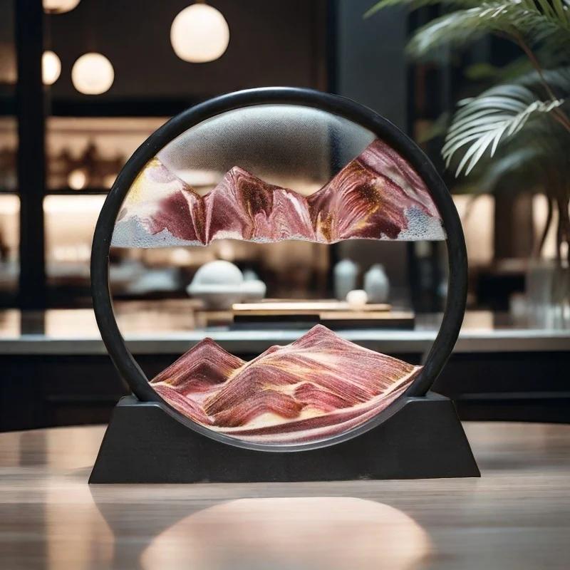 Песочные часы с движущимся песком 3D - Круглые стеклянные песочные часы с глубоким морским пейзажем для украшения офиса и дома, зыбучие пески, текучая живопись красный
Песочные часы с движущимся песком 3D - Круглые стеклянные песочные часы с глубоким морским пейзажем для украшения офиса и дома, зыбучие пески, текучая живопись красный