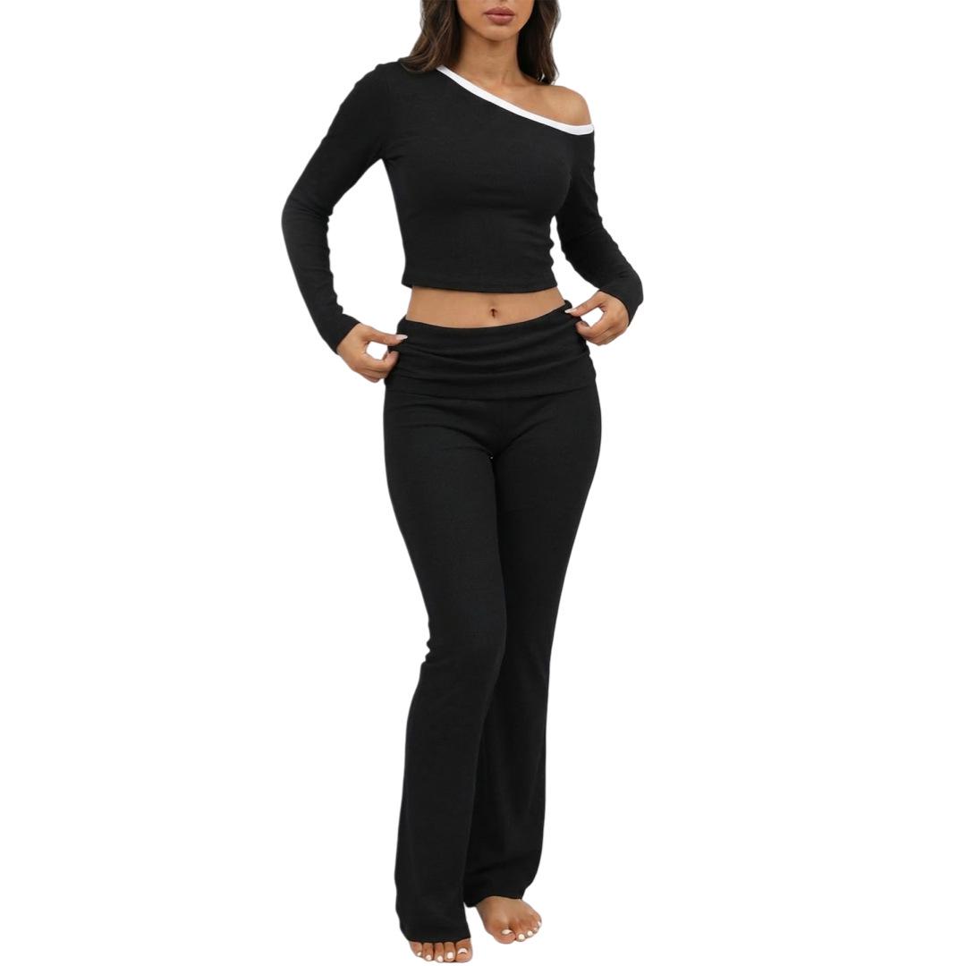European and American Style Women s Off-the-shoulder Crop Top and Pleated Long Pants Set Medium
European and American Style Women s Off-the-shoulder Crop Top and Pleated Long Pants Set Medium