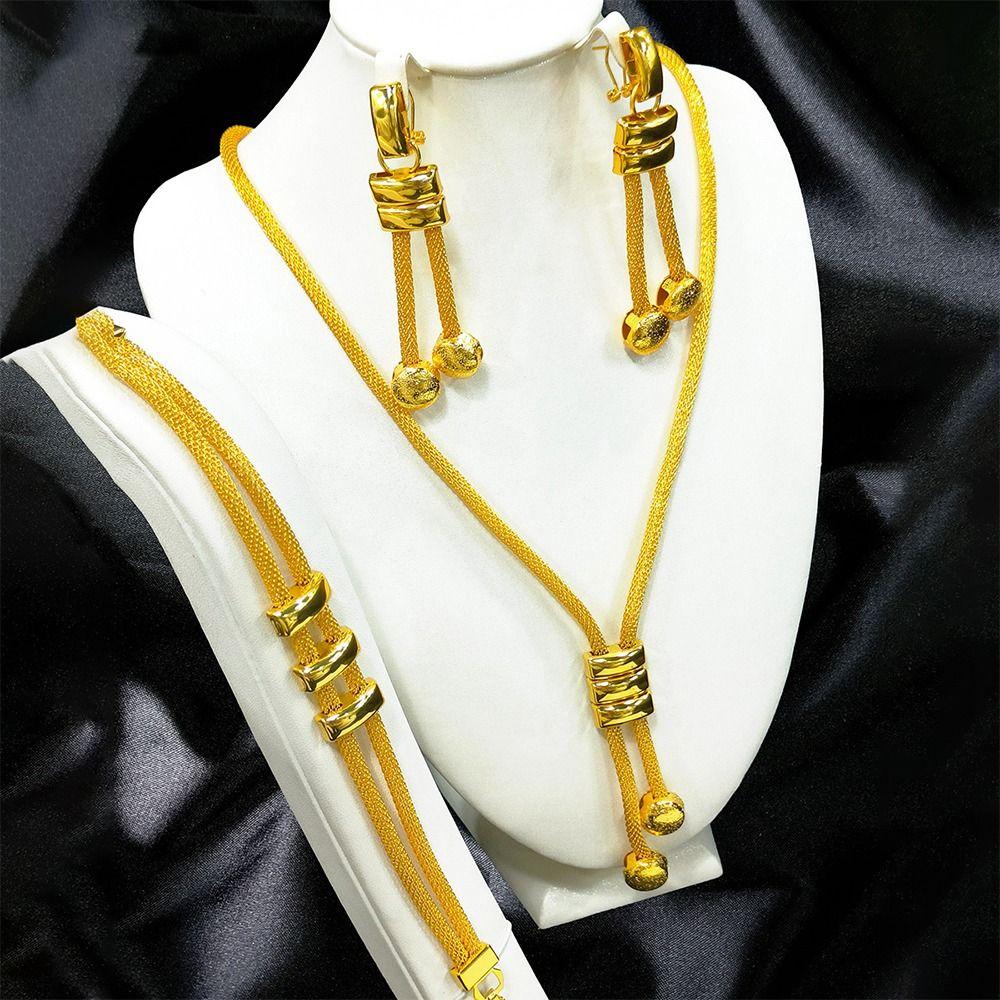 Luxury Geometric Tassel Necklace Earrings Long Chain Jewelry Set Fashion Bracelet Chain For Women золотой
Luxury Geometric Tassel Necklace Earrings Long Chain Jewelry Set Fashion Bracelet Chain For Women золотой