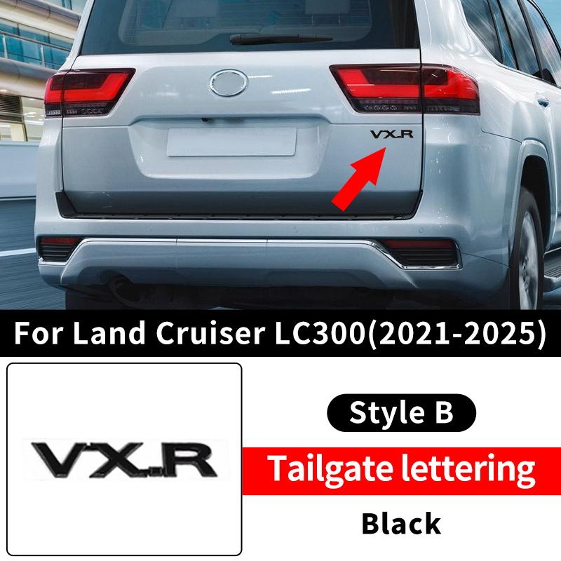 For Toyota Land Cruiser 300 2021 2024 2025 Exterior Decoration Accessories lc300 fj300 vxr Letter Sticker Tailgate emblem Tuning
For Toyota Land Cruiser 300 2021 2024 2025 Exterior Decoration Accessories lc300 fj300 vxr Letter Sticker Tailgate emblem Tuning