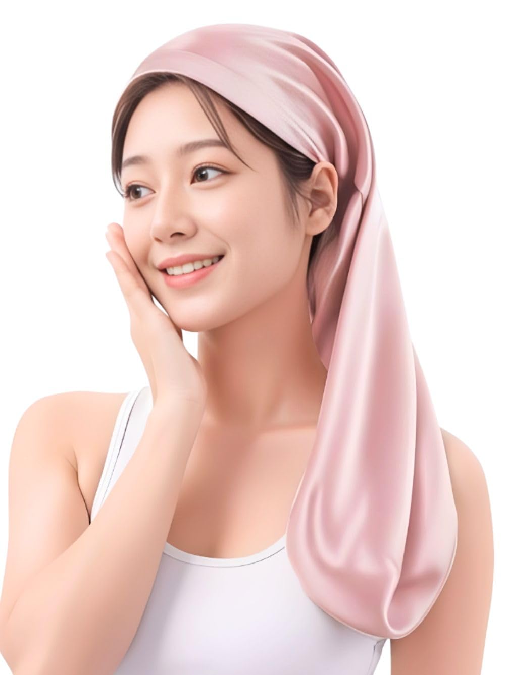 NICOCRAFT for Long Ribbon Prevents 59cm Nightcap, 100% Silk, Hair, Tie, Cylindrical, Friction-Free, Bedhead, (Pale Pink)
NICOCRAFT for Long Ribbon Prevents 59cm Nightcap, 100% Silk, Hair, Tie, Cylindrical, Friction-Free, Bedhead, (Pale Pink)