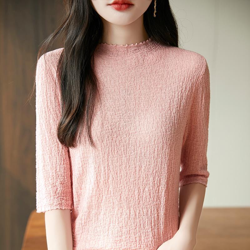 2025 Spring Women s Merino Wool 3D Pleated Knit Top with Half-High Neck and Five Sleeves Small
2025 Spring Women s Merino Wool 3D Pleated Knit Top with Half-High Neck and Five Sleeves Small