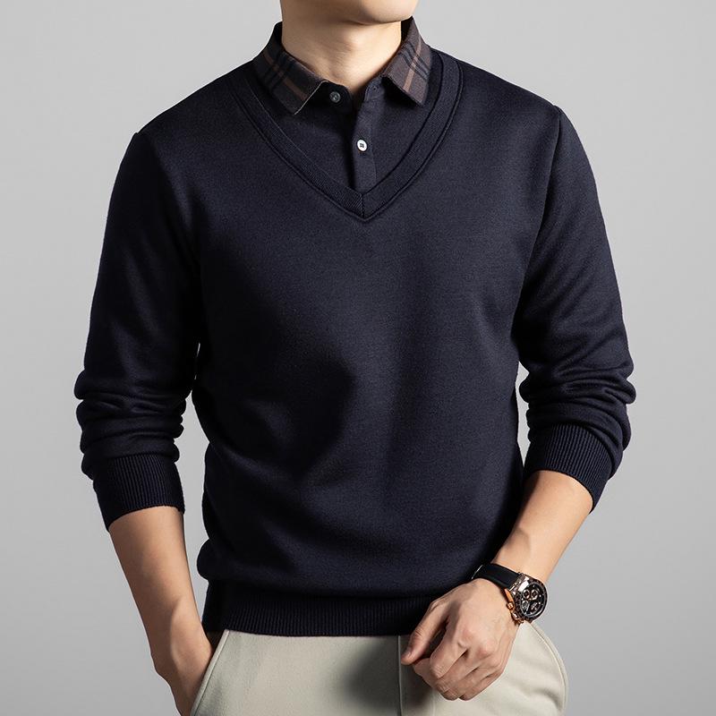 Hengyuanxiang 2026 High-End Men s Two-Piece Knit Sweater, Long Sleeve Shirt Collar, Plus Velvet for Warmth XXXL/56 for 170-190 Jin
Hengyuanxiang 2026 High-End Men s Two-Piece Knit Sweater, Long Sleeve Shirt Collar, Plus Velvet for Warmth XXXL/56 for 170-190 Jin