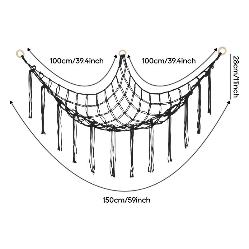 Toy hammock is hung in the corner and is equipped with a storage net, a toy storage bag, and a wall-mounted hammock. чорний
Toy hammock is hung in the corner and is equipped with a storage net, a toy storage bag, and a wall-mounted hammock. чорний