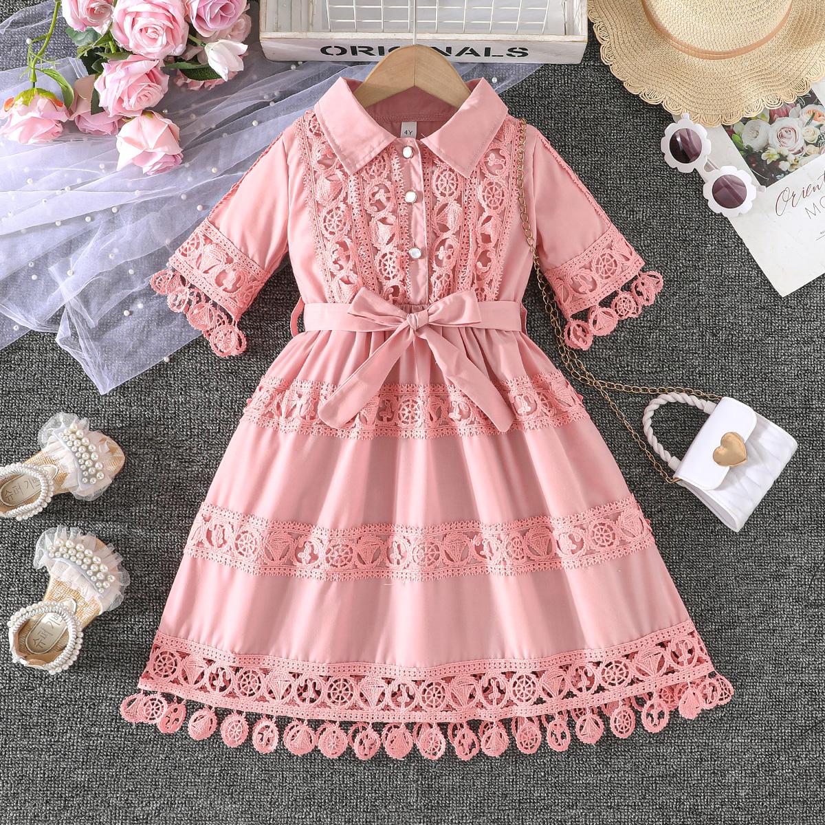 Toddler & Kids 2-7Y Lace Trimmed A-Line Dress, Elegant Collared Dress for Special Occasions 7Y baby рожевий колір
Toddler & Kids 2-7Y Lace Trimmed A-Line Dress, Elegant Collared Dress for Special Occasions 7Y baby рожевий колір