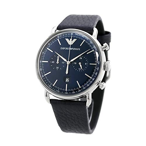 Emporio Armani Men s Quartz Chronograph Watch with Leather Strap, Navy Blue, AR11105
Emporio Armani Men s Quartz Chronograph Watch with Leather Strap, Navy Blue, AR11105