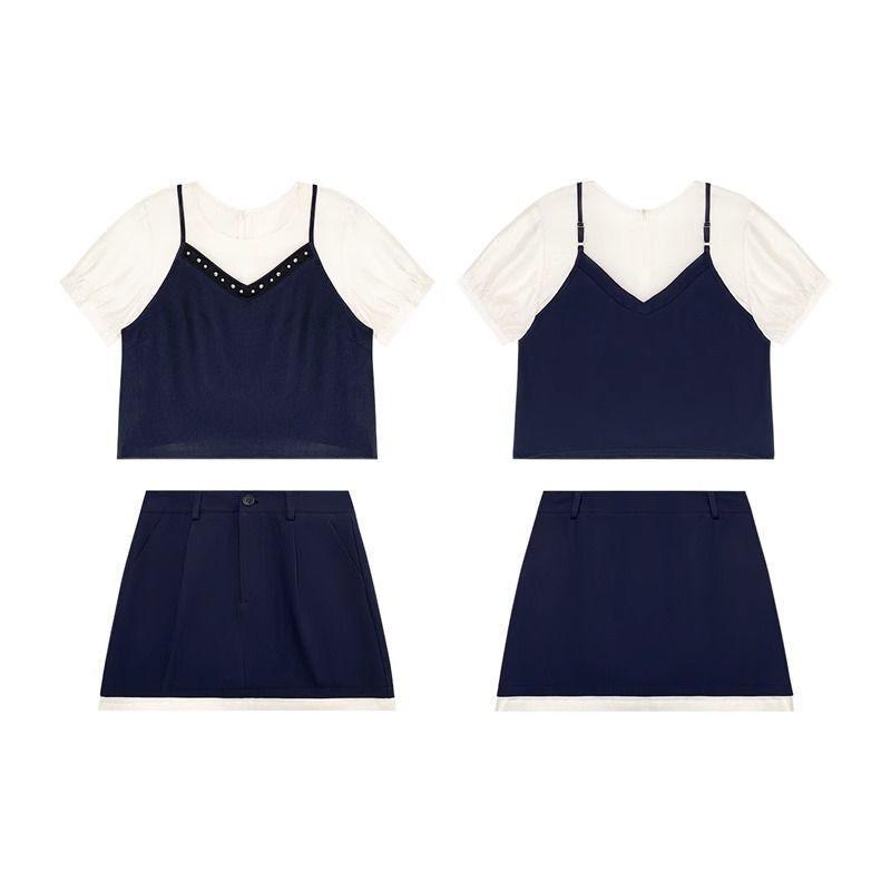 Ouni French Style Camisole and Color Block Skirt Women s Summer Two-Piece Set S (85-95 cm)
Ouni French Style Camisole and Color Block Skirt Women s Summer Two-Piece Set S (85-95 cm)