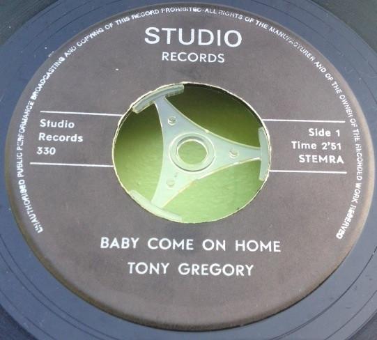 7inch Record TONY GREGORY LORD CREATOR Baby Come On Home The End 330 Studio Records Netherland Reggae Ska Dub Used
7inch Record TONY GREGORY LORD CREATOR Baby Come On Home The End 330 Studio Records Netherland Reggae Ska Dub Used