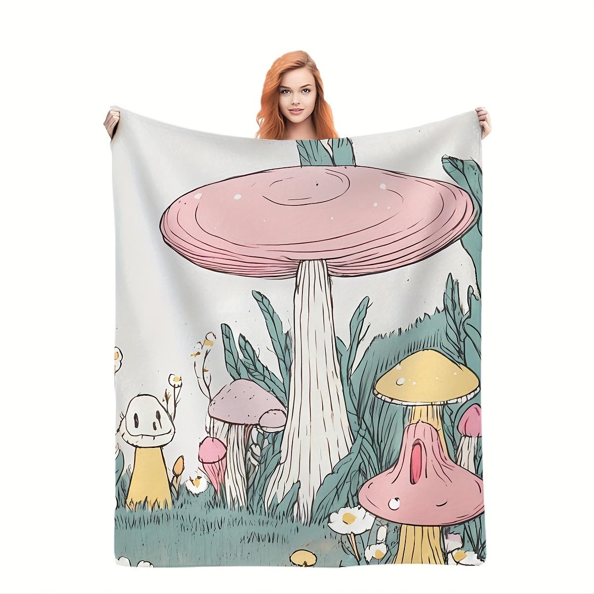 1pc Mushroom Forest Throw Blanket - Soft Pink, Yellow, Green & Beige Pastel Mushroom & Foliage Design - All-Season Cozy Flannel 75x90cm28x35in
1pc Mushroom Forest Throw Blanket - Soft Pink, Yellow, Green & Beige Pastel Mushroom & Foliage Design - All-Season Cozy Flannel 75x90cm28x35in